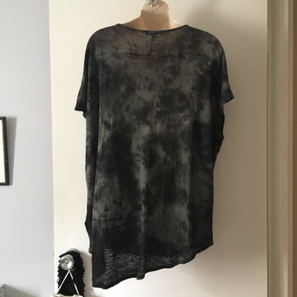 PAS DE CALAIS Japan Linen Blend Black + Grey Top 38 - Picture 4 of 5